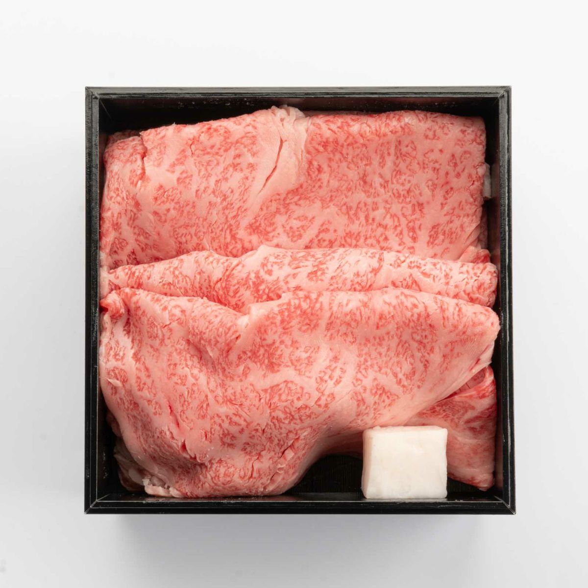 赤身の濃い旨みと霜降りロースの食べ比べ（すき焼き用）